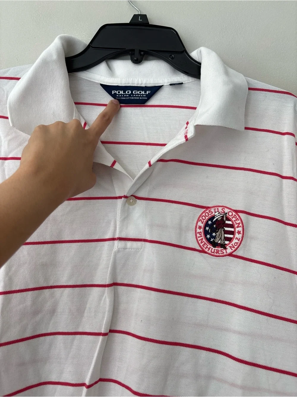 Vintage Polo Golf Ralph Lauren 2005 White Stripe Preppy Cotton Shirt - Size XL